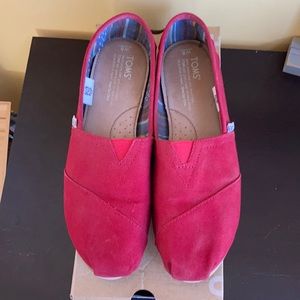 Toms Red Canvas shoes
